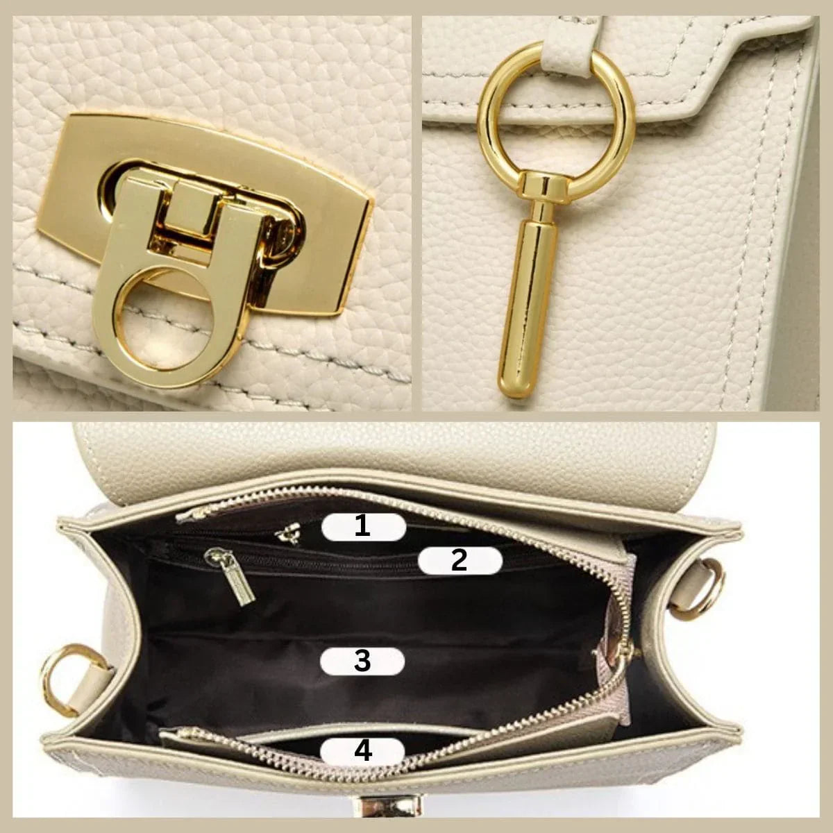 Lily | Dam Äkta Läder Elegant Crossbody Handväska