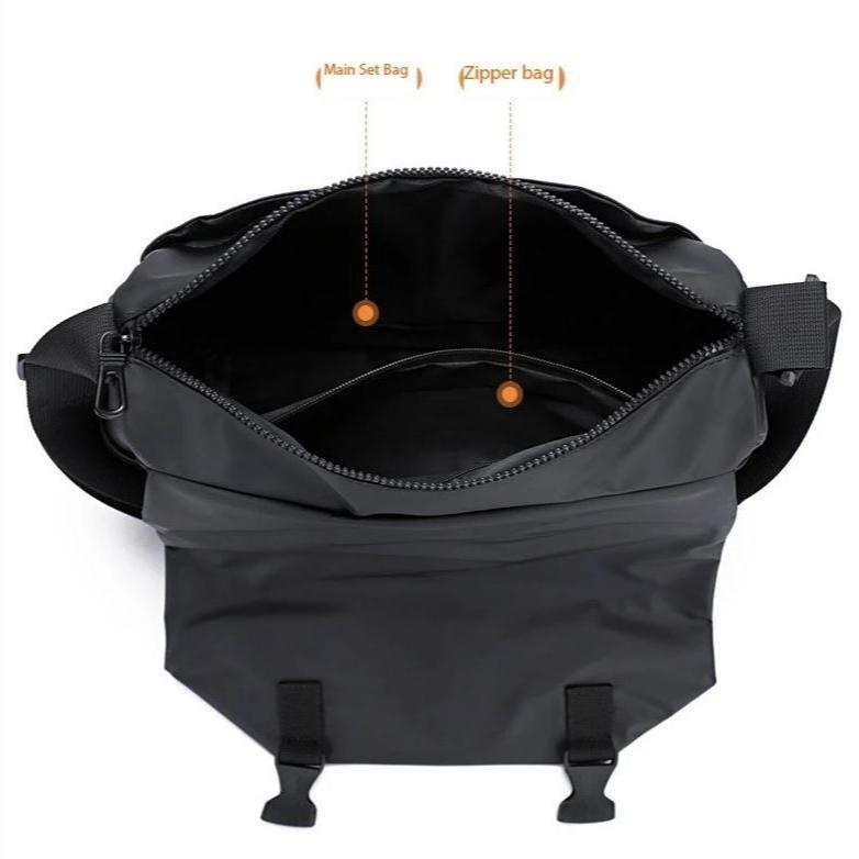 Mason | Vattentålig läder crossbody messenger- och resväska