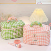 Melody | Mångsidigt Vichy-rutigt Beauty Essentials Organizer Set