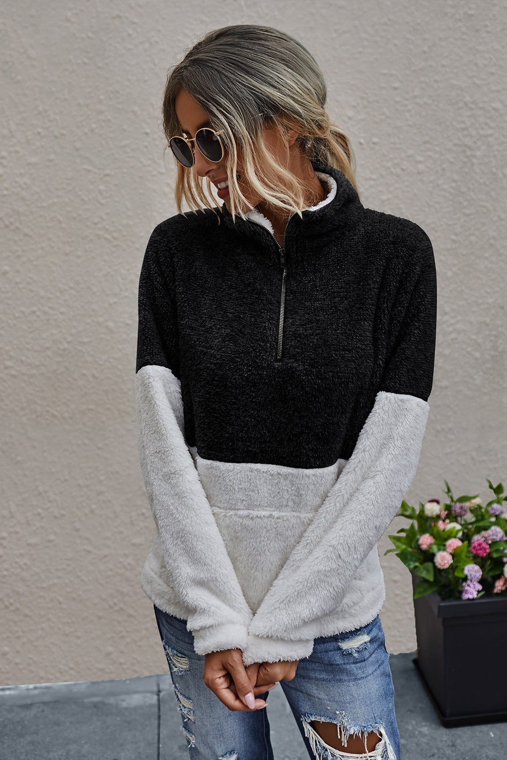 Matilda | Stilfull topp med dragkedjeficka