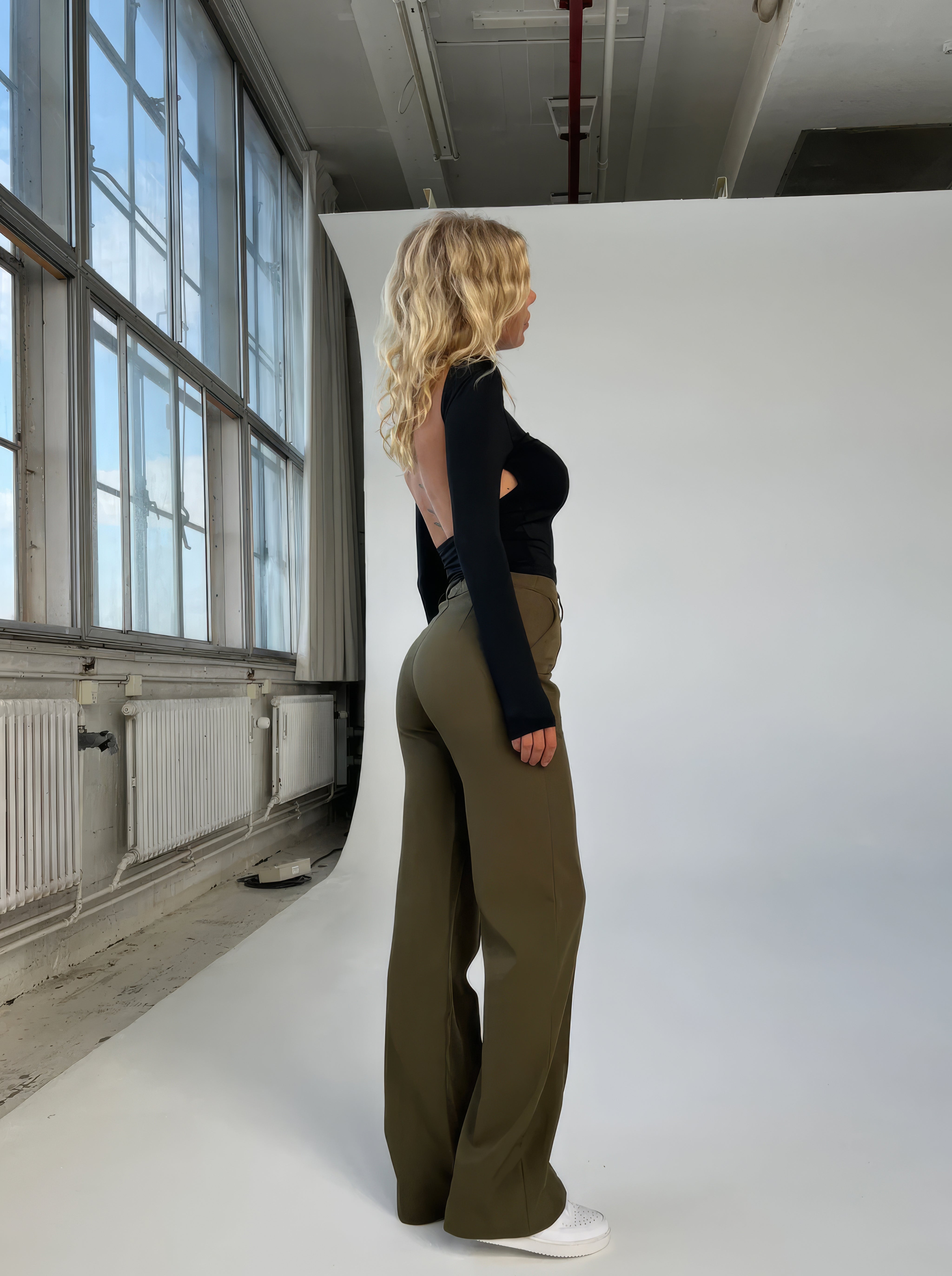 Josie | Fladdrande byxor med hög midja