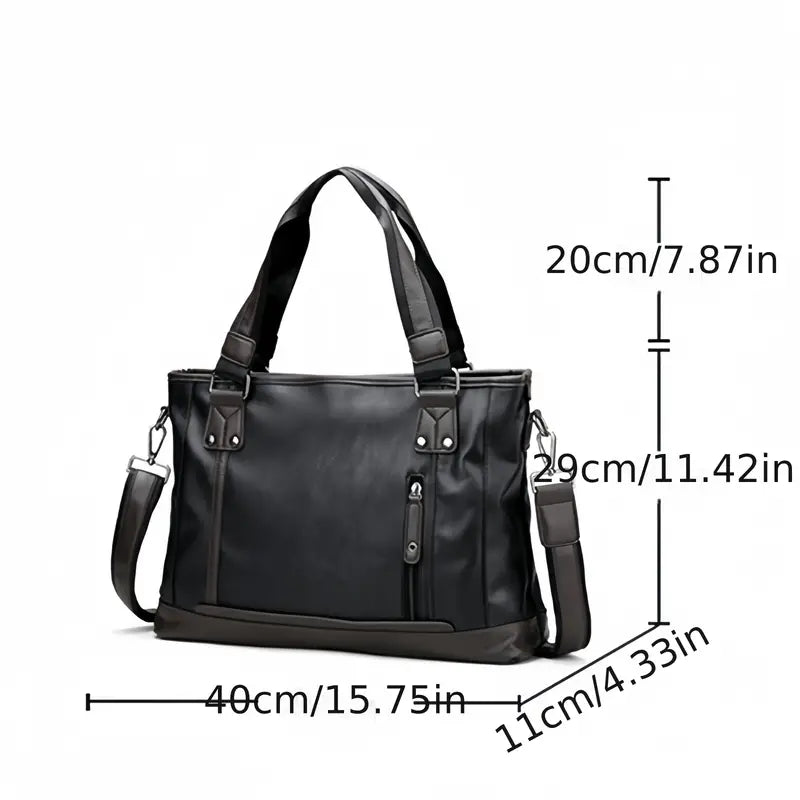 Jack | Stilfull herr PU-läder rese crossbody messengerväska