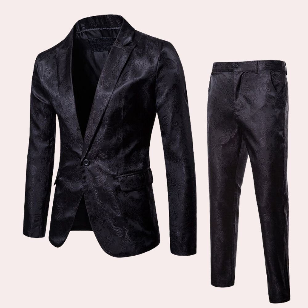 2-teiliger Männeranzug mit Blazer & Hosen für formelle Veranstaltungen 0