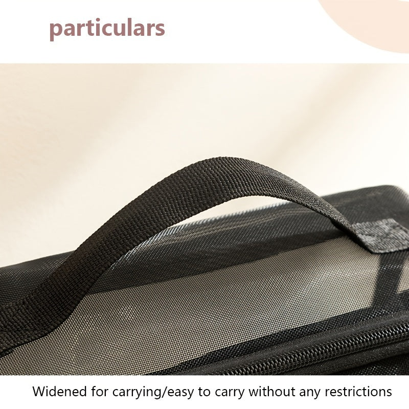 Mila | Rymlig rese-toalettväska i nätmaterial