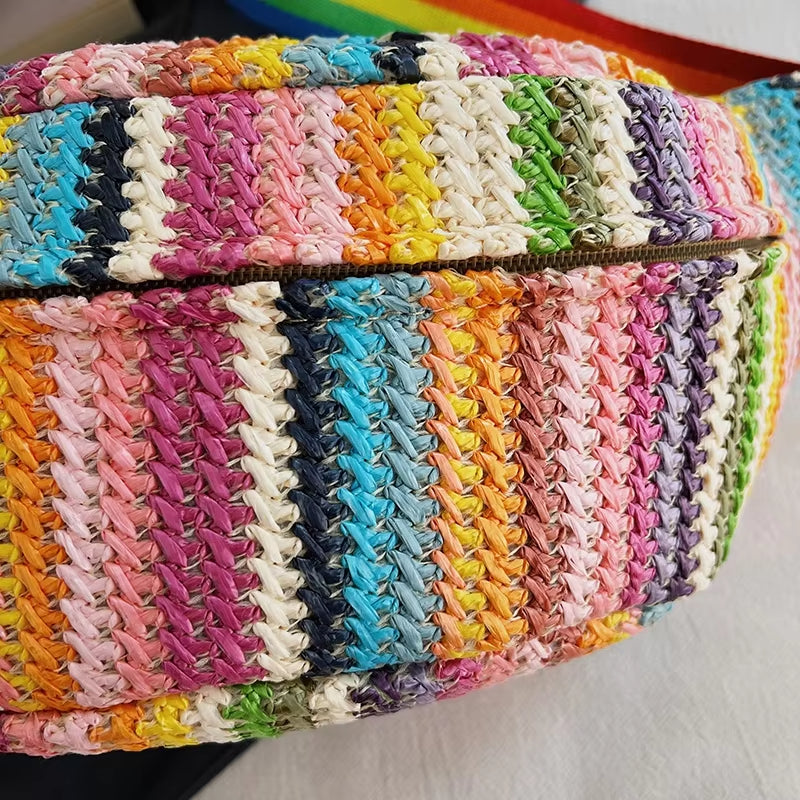 Lena | Avslappnad stickad höftväska crossbody