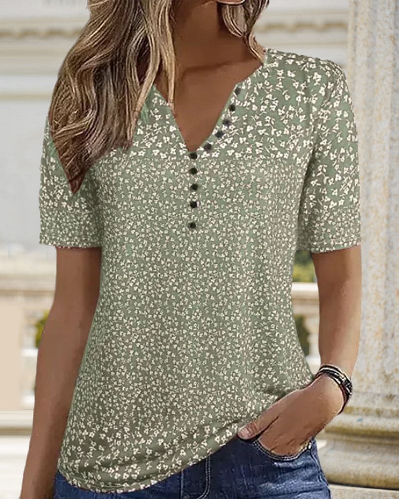 NAOMI | Stilfull sommarblus med blommönster