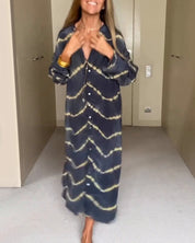 MAGGIE | Vid skuren maxiklänning med V-ringning