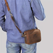 Ethan | Premium Rinderleder Leren Crossbody Sling-väska