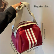 Lotte | Randig Oxford axelväska