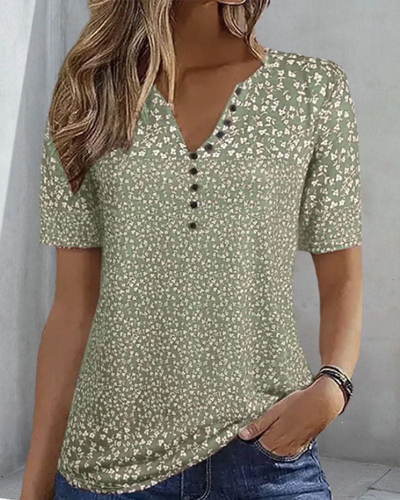 NAOMI | Stilfull sommarblus med blommönster