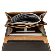 Lucas | Vintage Bifold Reisetasche aus Rindsleder mit Druckknopf