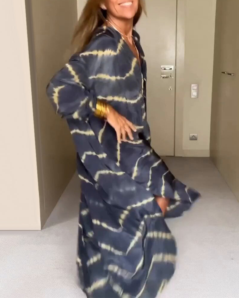 MAGGIE | Vid skuren maxiklänning med V-ringning