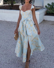 MARIANA | Raffinerad lång klänning med volanger