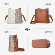 Maya | Liten färgblock crossbody sling bucket-väska