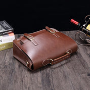 Liam | Retro PU Läder Portfölj Crossbody Messenger Väska