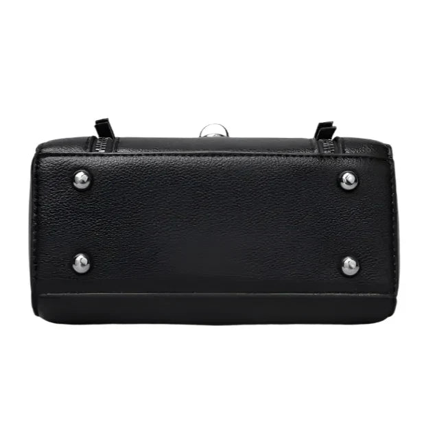 Lotte | Retro läderhandväska med spänne för damer