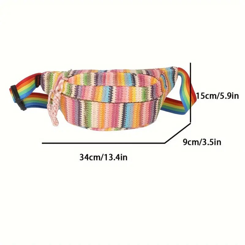 Lena | Avslappnad stickad höftväska crossbody
