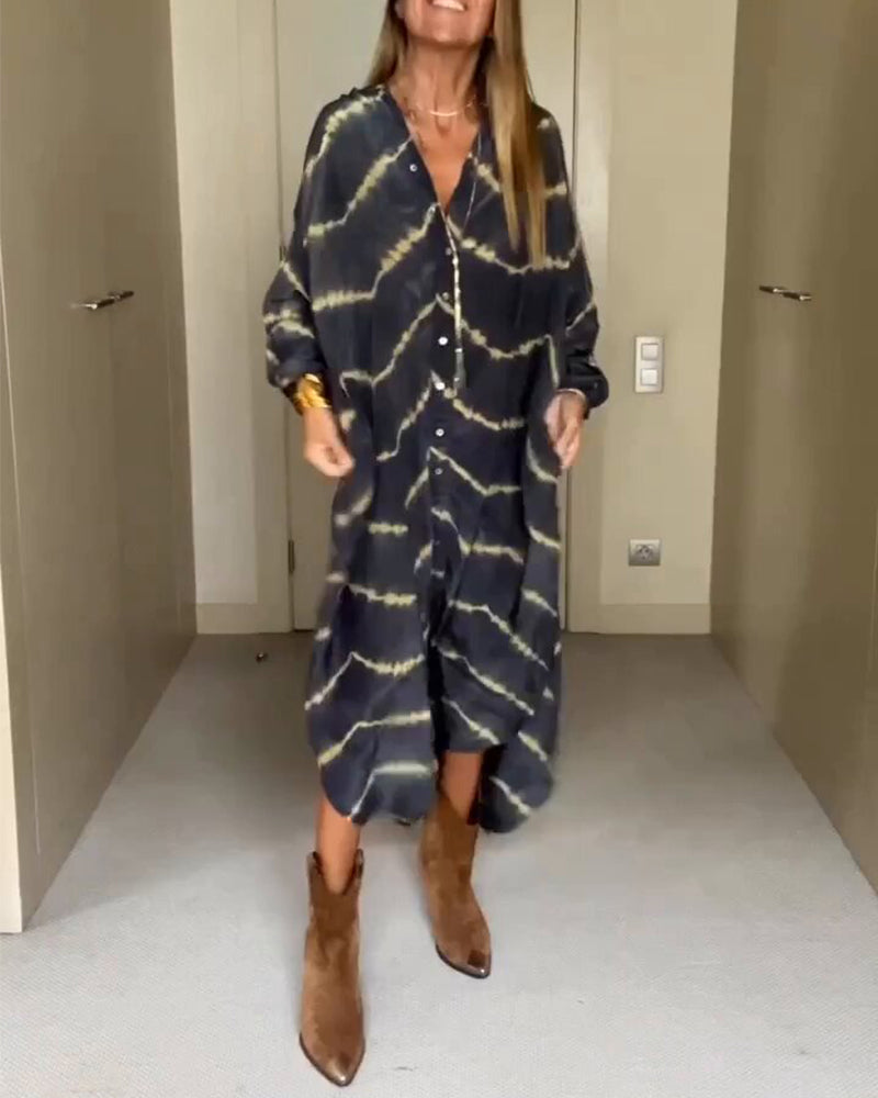 MAGGIE | Vid skuren maxiklänning med V-ringning