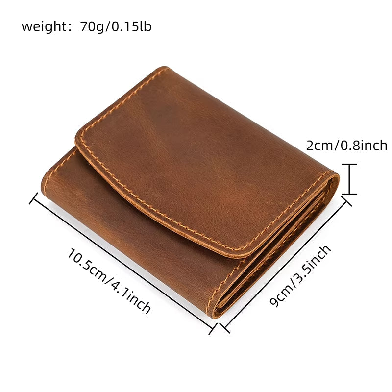 Lucas | Vintage Bifold Reisetasche aus Rindsleder mit Druckknopf