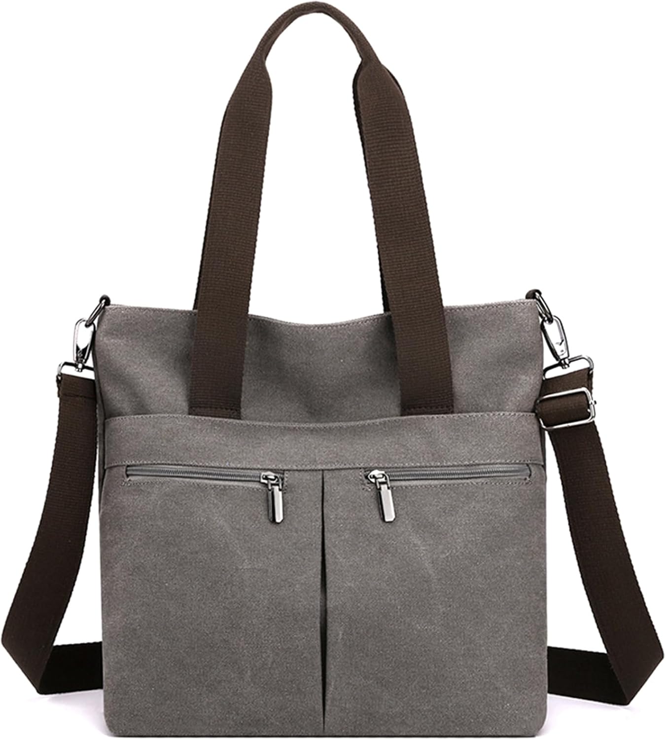 Lena | Canvas axelväska med flera fack