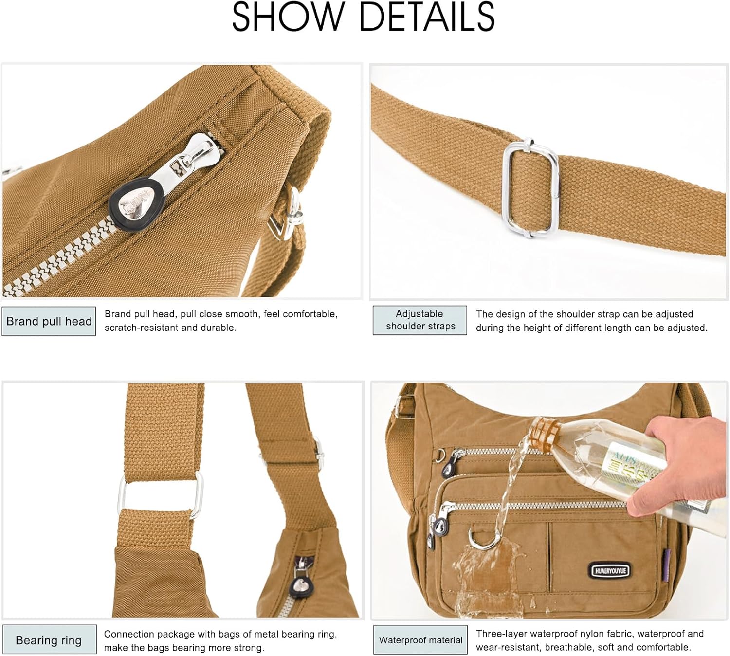 Maya | Urban Explorer Flera fickor Axelväska