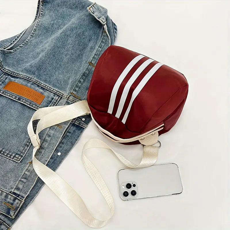 Lotte | Randig Oxford axelväska