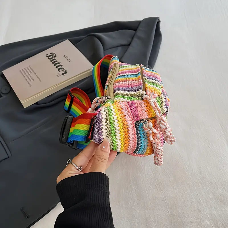 Lena | Avslappnad stickad höftväska crossbody