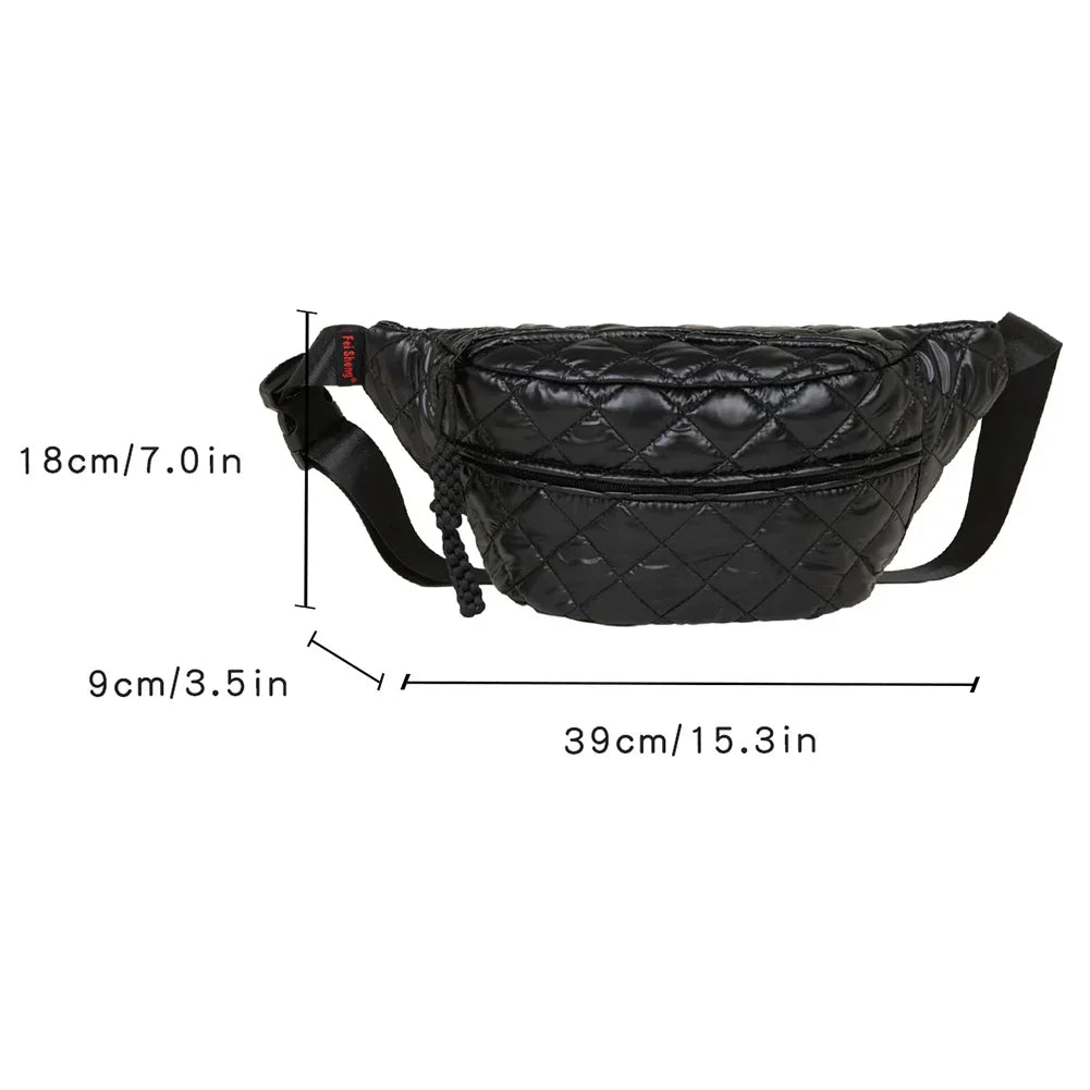 Ethan | Avslappnad quiltad crossbody-bröst- och höftväska