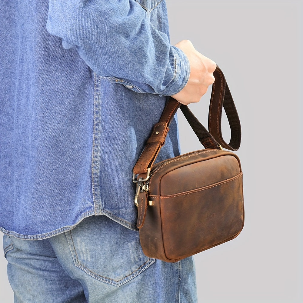 Ethan | Premium Rinderleder Leren Crossbody Sling-väska