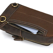 Mason | Herr Retro Äkta Läderväska Anti-Stöld Axelväska Bröstväska