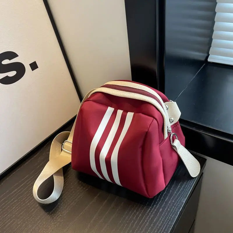 Lotte | Randig Oxford axelväska