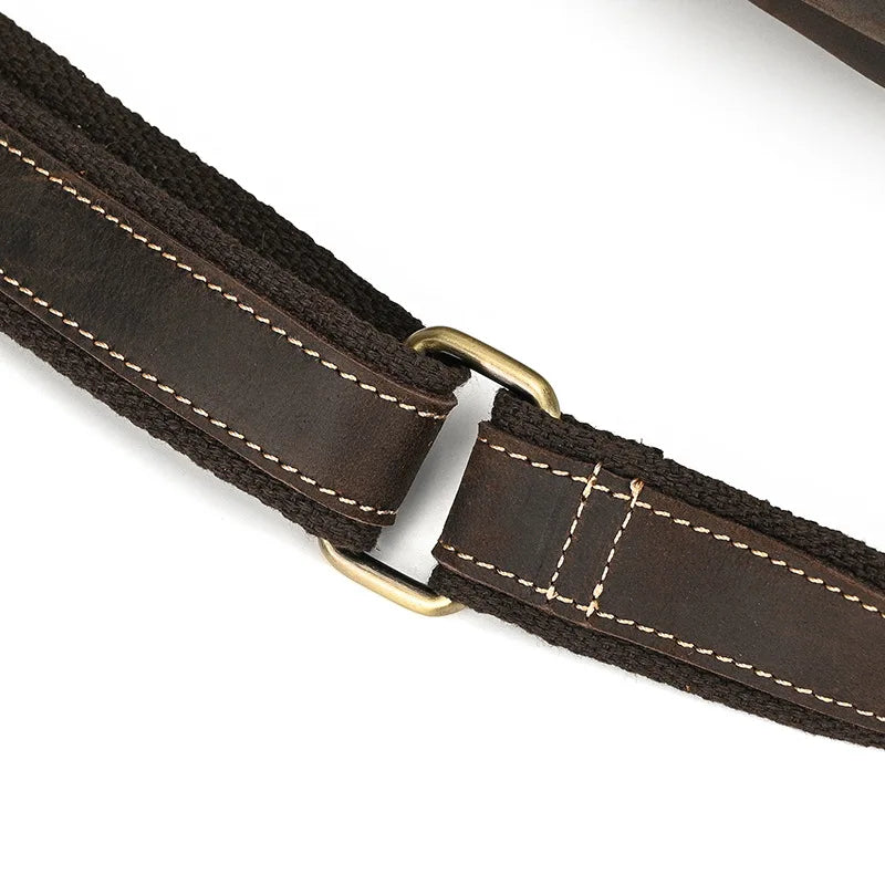 Mason | Herr Retro Äkta Läderväska Anti-Stöld Axelväska Bröstväska