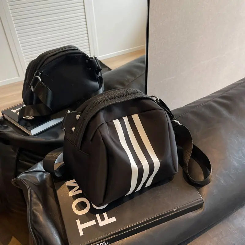 Lotte | Randig Oxford axelväska