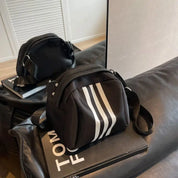 Lotte | Randig Oxford axelväska