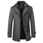 Eleganter Mittelanger Wintermantel mit Stehkragen