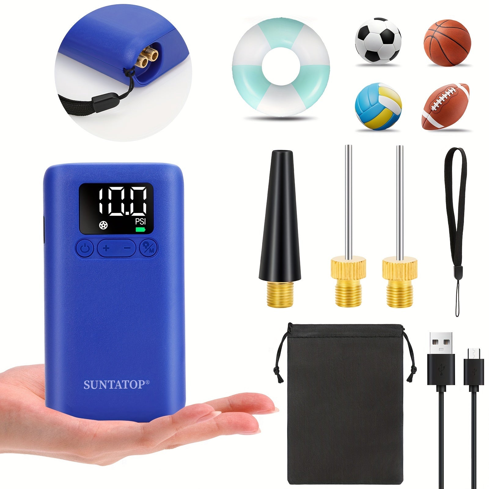 Automatische Elektrokugelpumpe mit 20 psi -Kapazität, LED 0