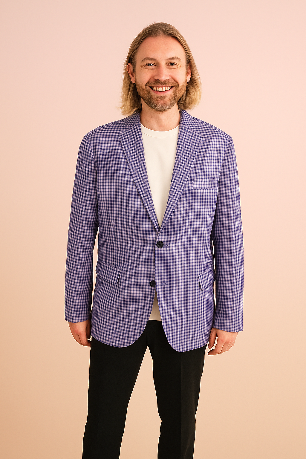 Striped Reversible Design Jacke von Männern für stilvollen Komfort