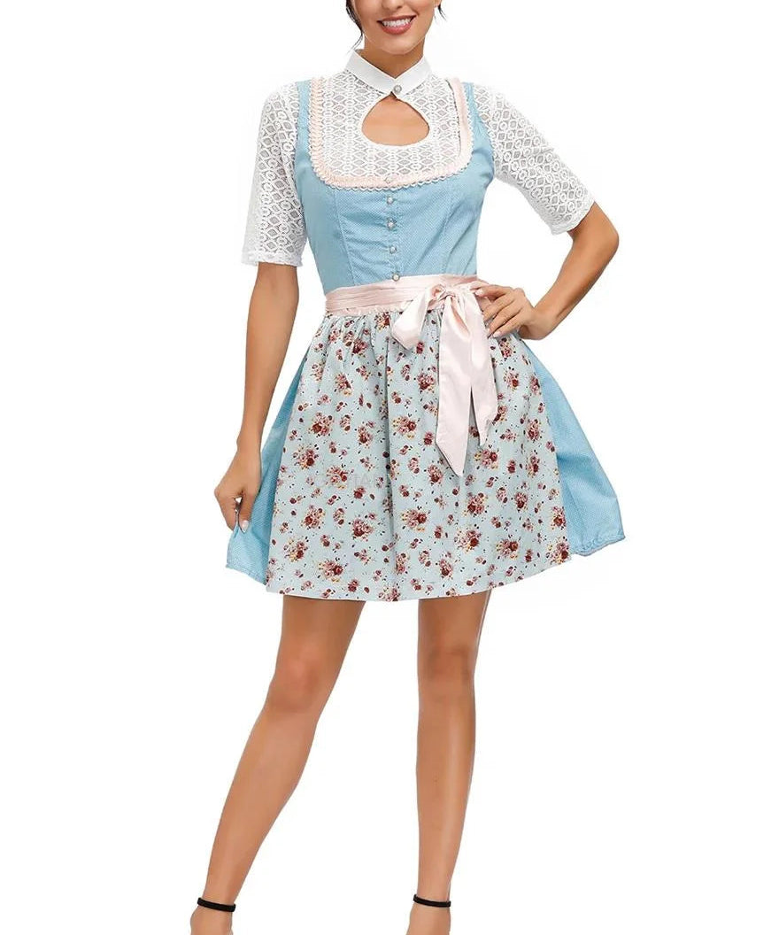 Damen Bayerisches Oktoberfest Dirndl Kleid 0