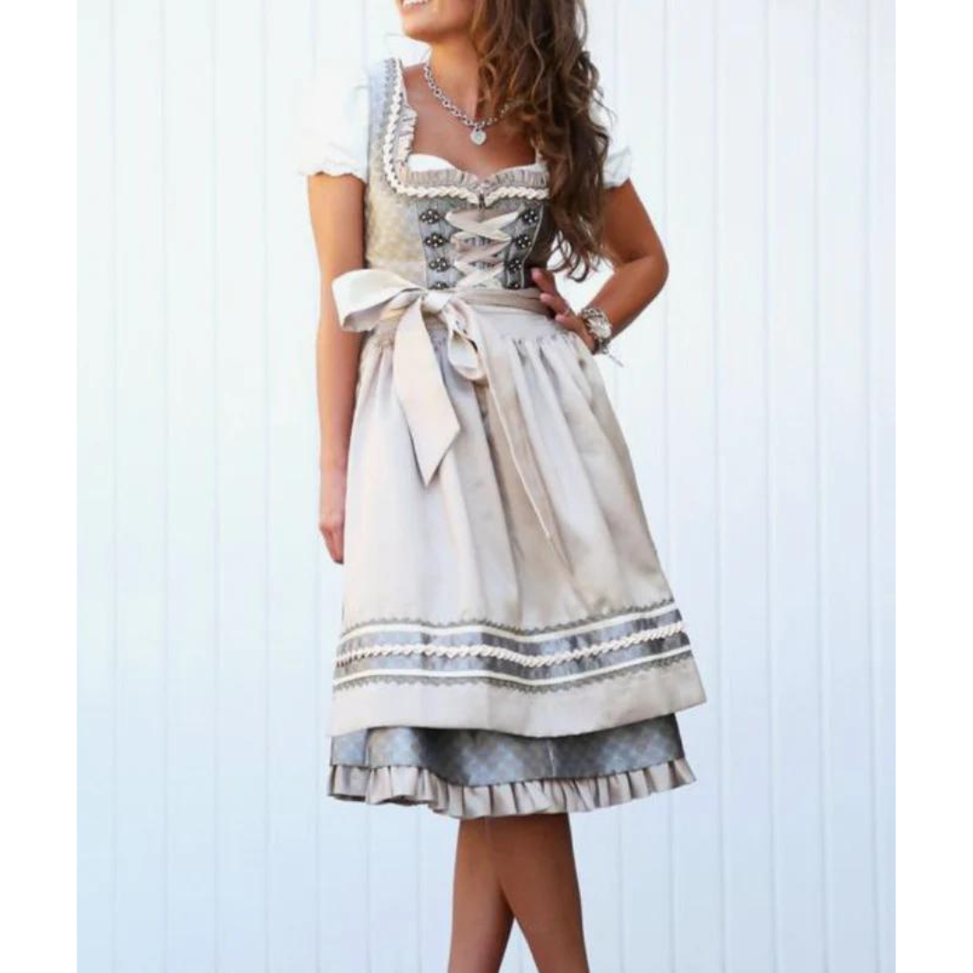 Damen Elegante Oktoberfest Dirndl Kleid 0