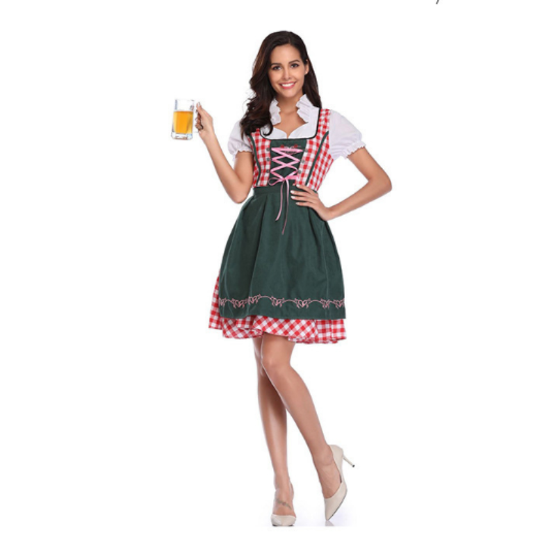 Damen Große Größen Oktoberfest Dirndl Kleid 0