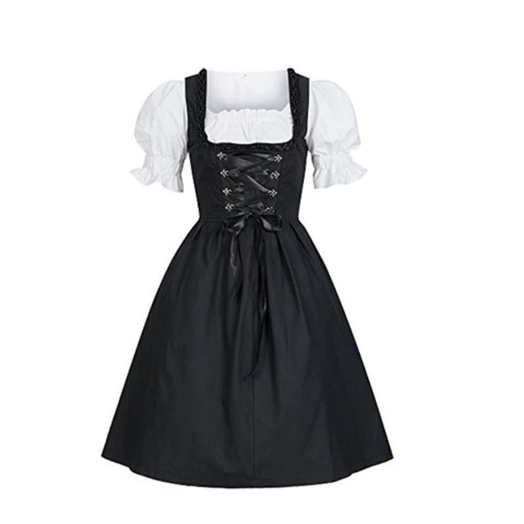 Damen Schwarz Oktoberfest Dirndl Kleid 0