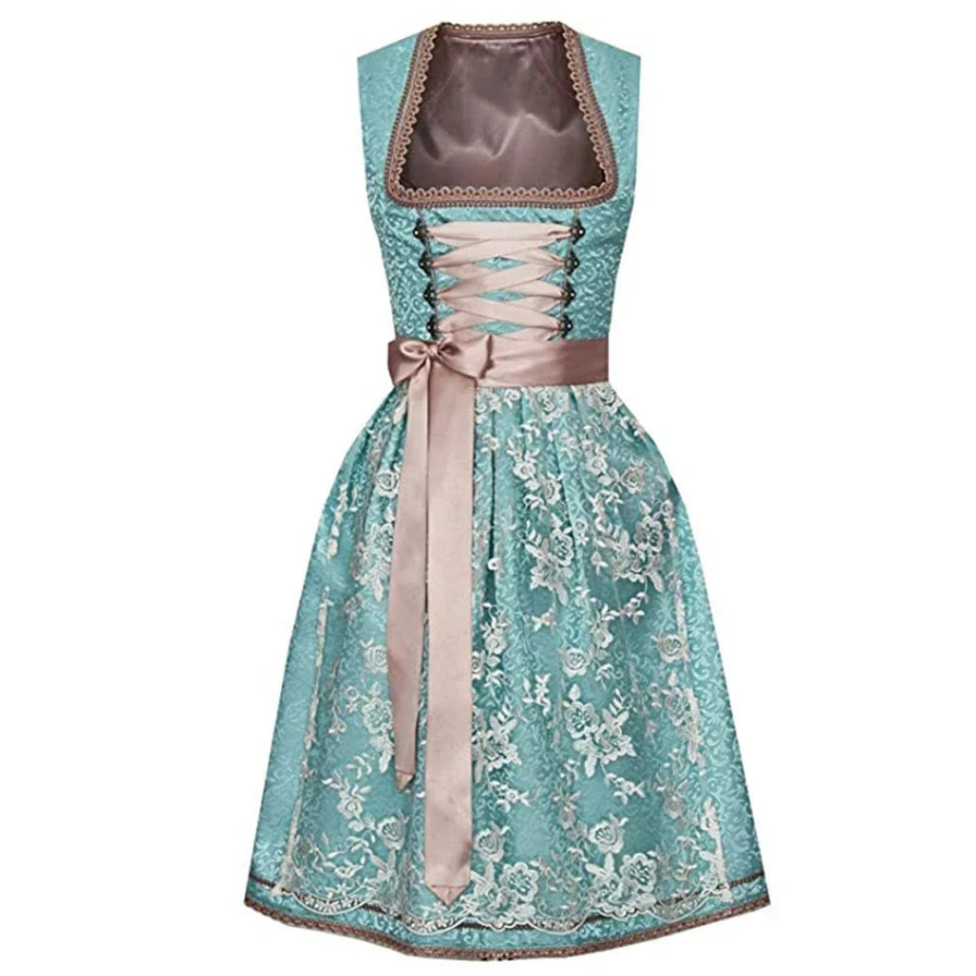 Damen Stilvoll Oktoberfest Dirndl Kleid 0