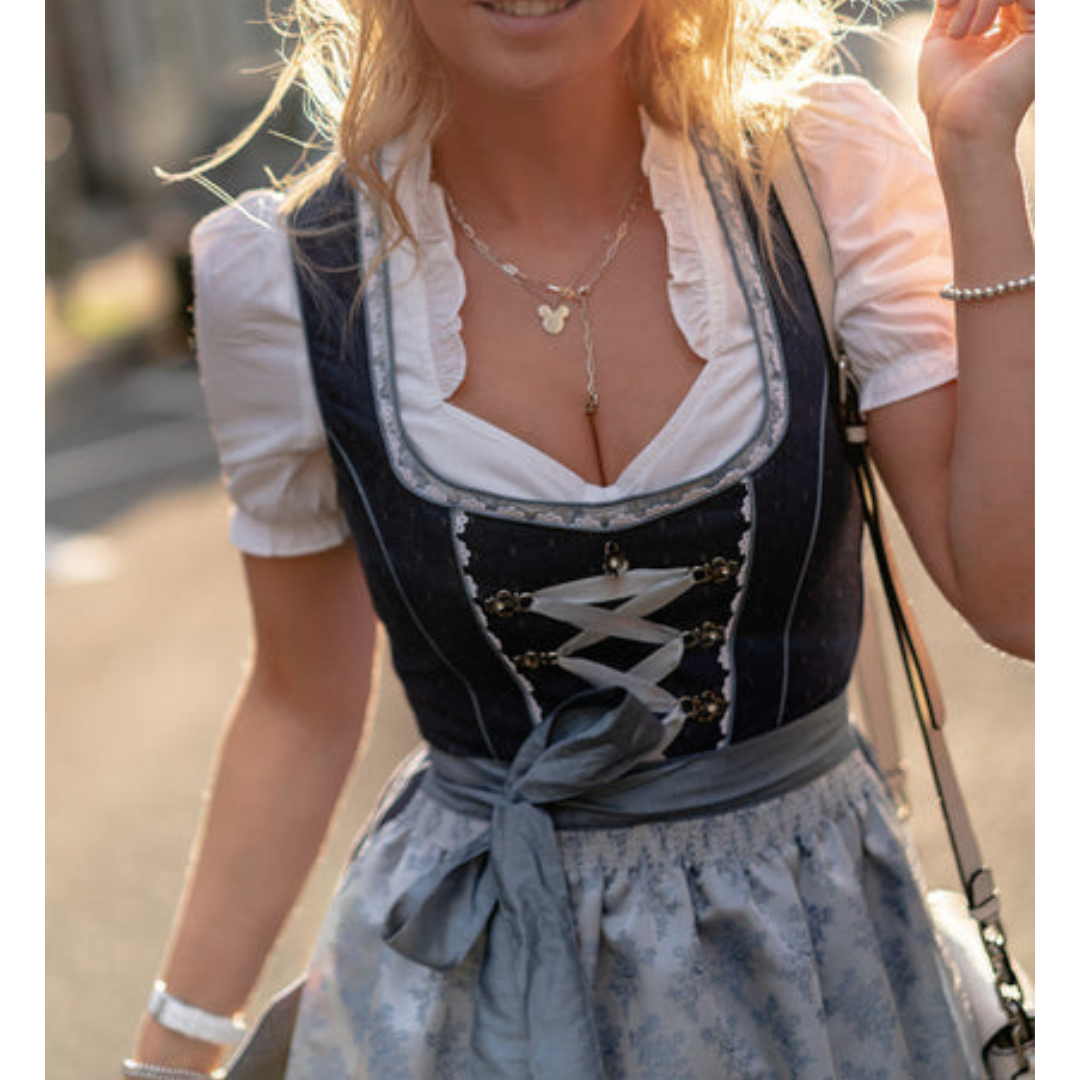 Damen Traditionell Oktoberfest Dirndl Kleid 0