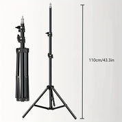 Einstellbarer LED -Lichtständer für Fotografie und Video - 1,1 m Höhe, robustes Aluminiumstativ mit Lampe 3