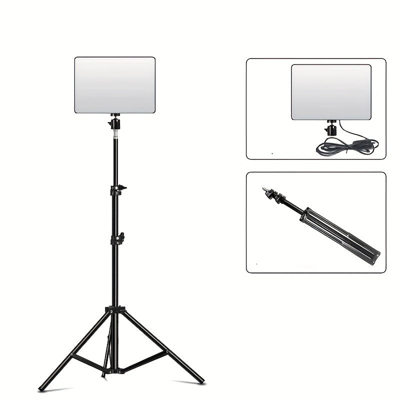 Einstellbarer LED -Lichtständer für Fotografie und Video - 1,1 m Höhe, robustes Aluminiumstativ mit Lampe 4
