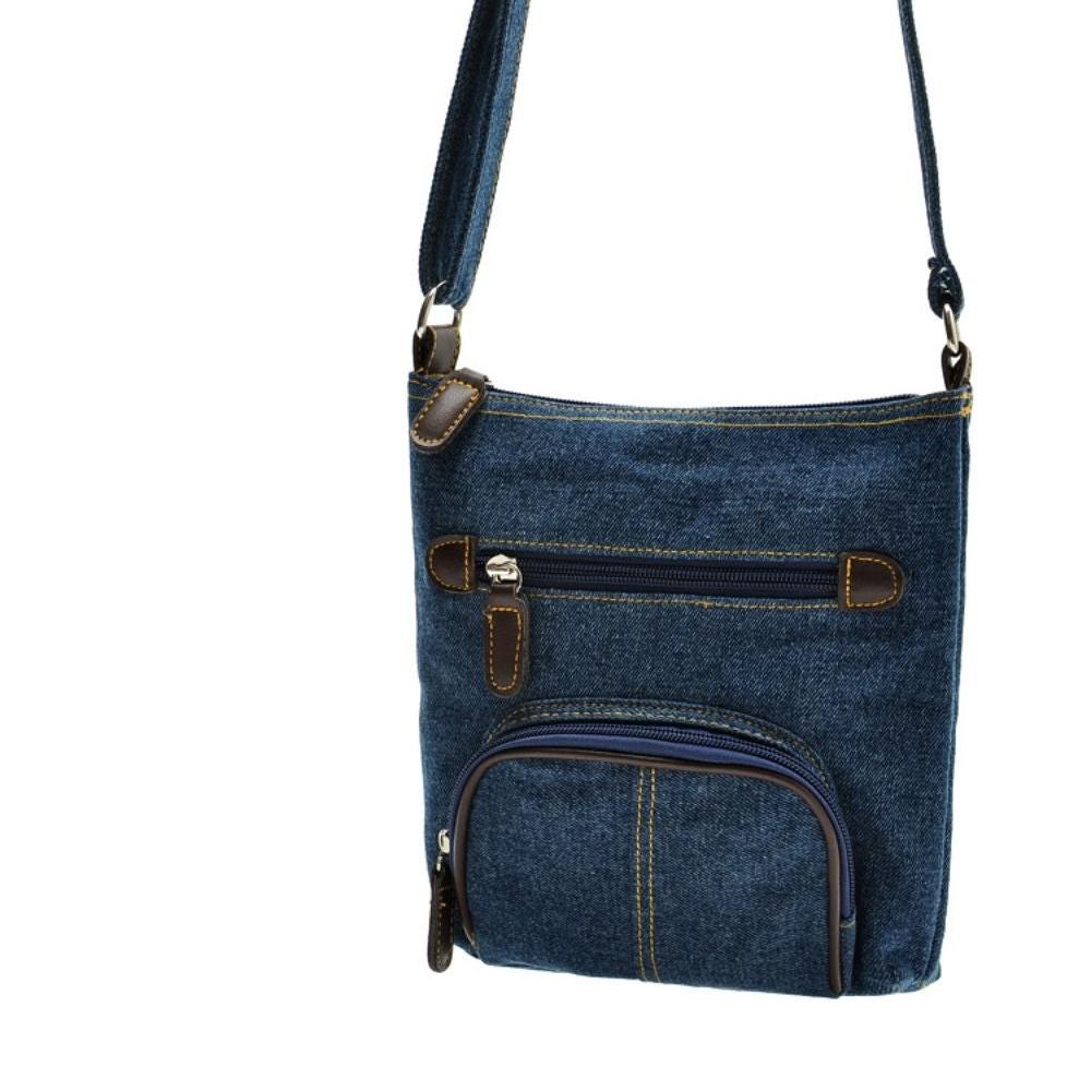 Lena | Mini Denim Axelremsväska