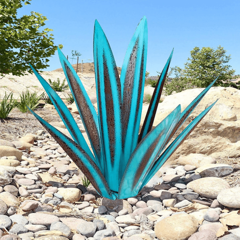 Handgefertigte wasserdichte Solar -Agaven -Gartenlampe - elegante Sonnenlichter im Freien für Gartenbeleuchtung 7