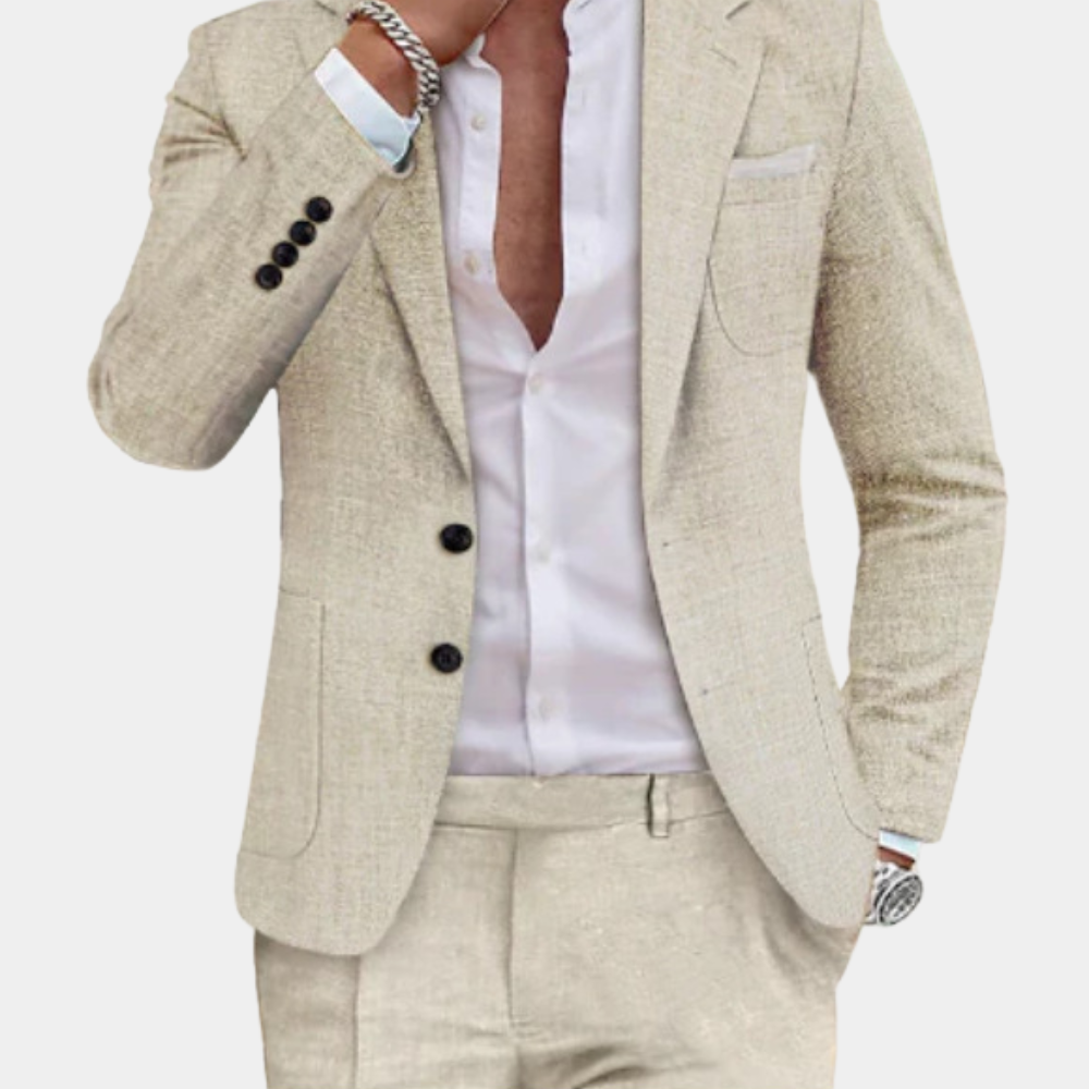 Herren Premium Summer Style -Leinenanzug 1