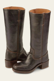 Klassische Damen-Lederstiefel mit Blockabsatz – Robustes, handgefertigtes Design für zeitlosen Stil 3