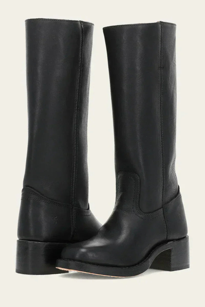 Klassische Damen-Lederstiefel mit Blockabsatz – Robustes, handgefertigtes Design für zeitlosen Stil 6